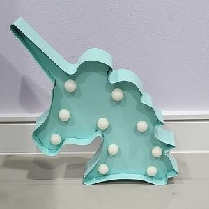 Aqua Unicorn LED Light Wall Decor